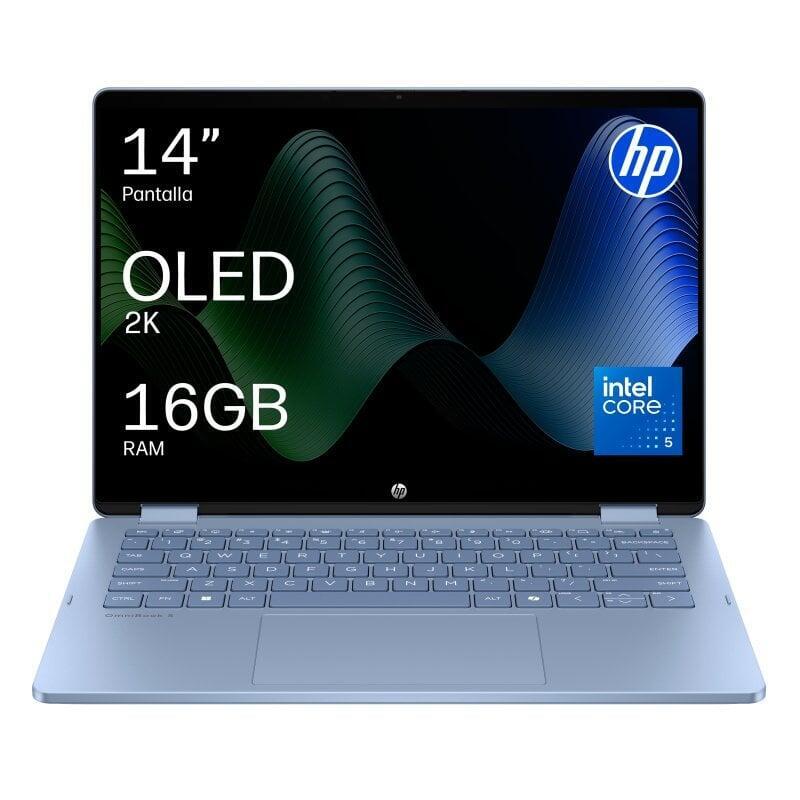 Portátil Hp Omnibook 5 Flip 14-Fp0048ns Oled 14" Intel Core 5 120u 16gb 1tb Intel Graphics Win 11 Teclado Español