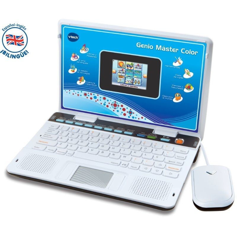 Portátil Infantil Vtech Genio Máster Color Bilingüe Azul