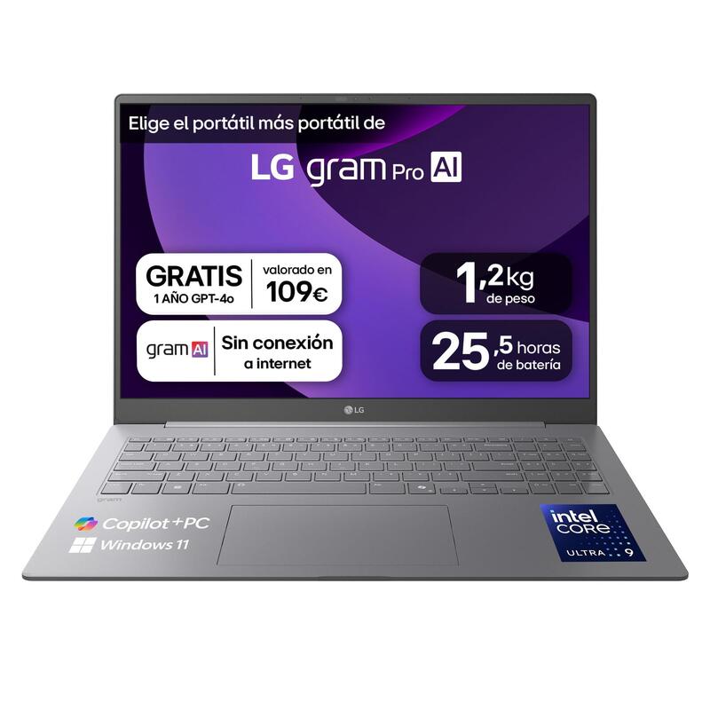 Portatil Lg 16z90ts-G.Au99bn 16" U9-288v 32gb 1tb W11h