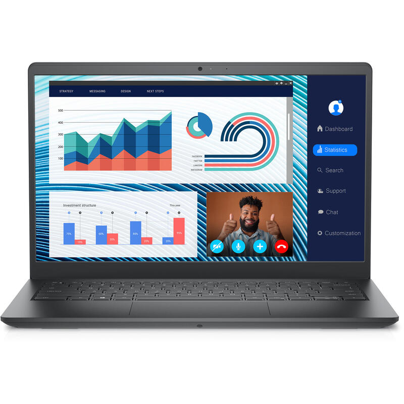 Portátil Reacondicionado Dell Vostro 3420 I5-1135g7 8gb Ram 256gb Ssd 14.0"Fhd W11pro Instalado Teclado Español 1 Año De Garantia