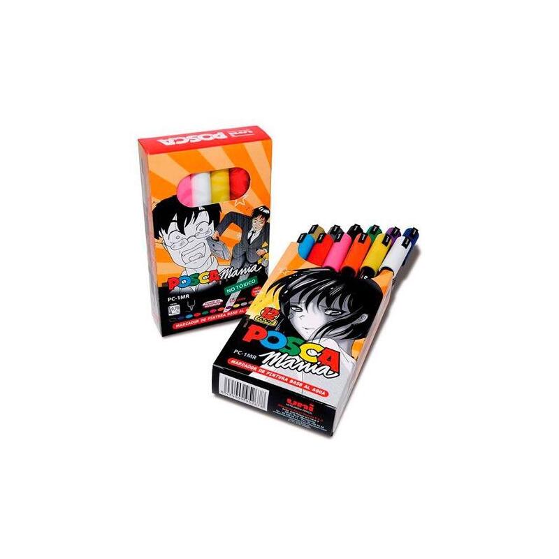Posca Marcador Manía Pc-1mr/12p C/Surtidos En Estuche De 12