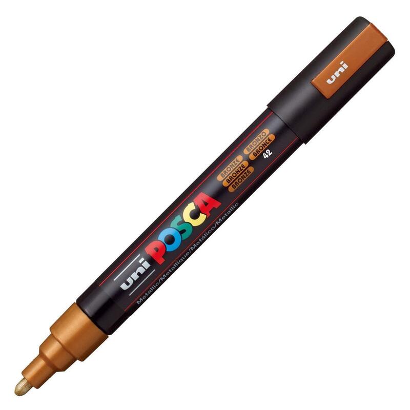 Posca Marcador Pc-5m No Permanente Punta Forma De Bala 1,8 - 2,5 Mm Bronce Metálico