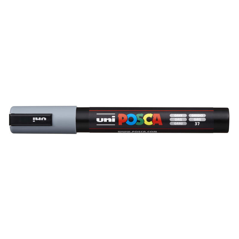 Posca Marcador Pc-5m No Permanente Punta Forma De Bala 1,8 - 2,5 Mm Gris