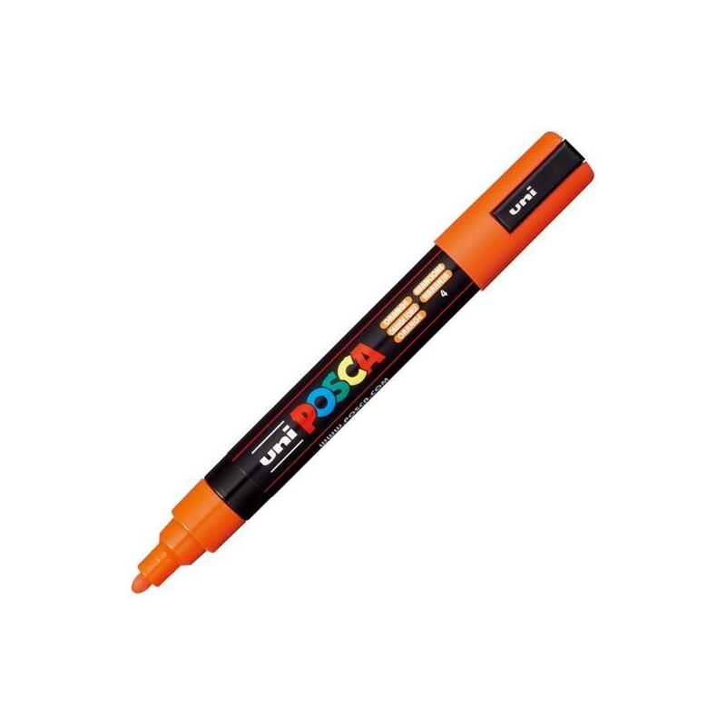 Posca Marcador Pc-5m No Permanente Punta Forma De Bala 1,8 - 2,5 Mm Naranja