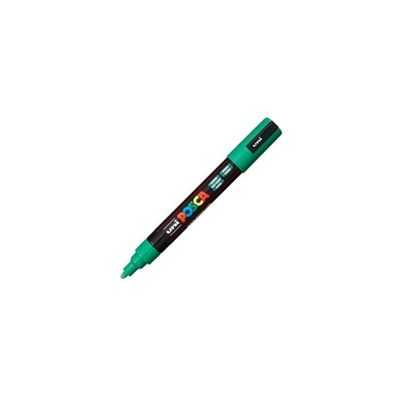 Posca Marcador Pc-5m No Permanente Punta Forma De Bala 1,8 - 2,5 Mm Verde