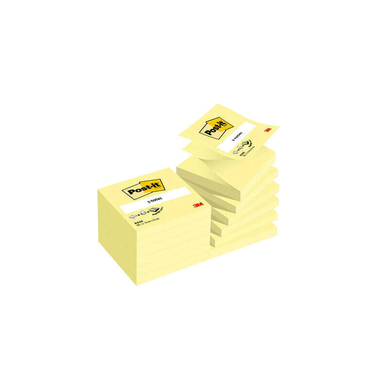 Post-It Blocs Z-Notas 100 Hojas Canary Yellow 76x76 -Pack 12-
