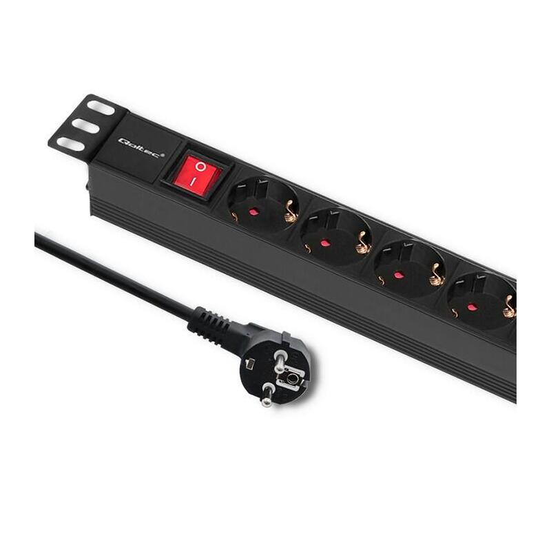 Power Strip For Rack 1u 16a, Pdu, 8xschuko, 2m