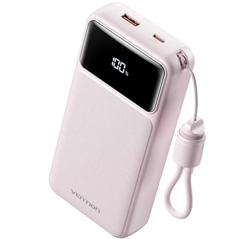 Powerbank 20000mah Vention Xgyp0-40-Ty 22.5w Rosa Incluye Cable Usb Tipo-C