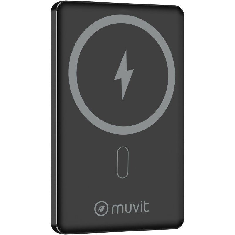 Powerbank 5000mah Muvit For Change Mcchp0009 20w Wireless Negra Incluye Cable Usb Tipo-C