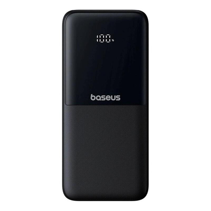 Powerbank Baseus Lipow Con Doble Cable Integrado Y Pantalla 10000 Mah 22,5 W Negro