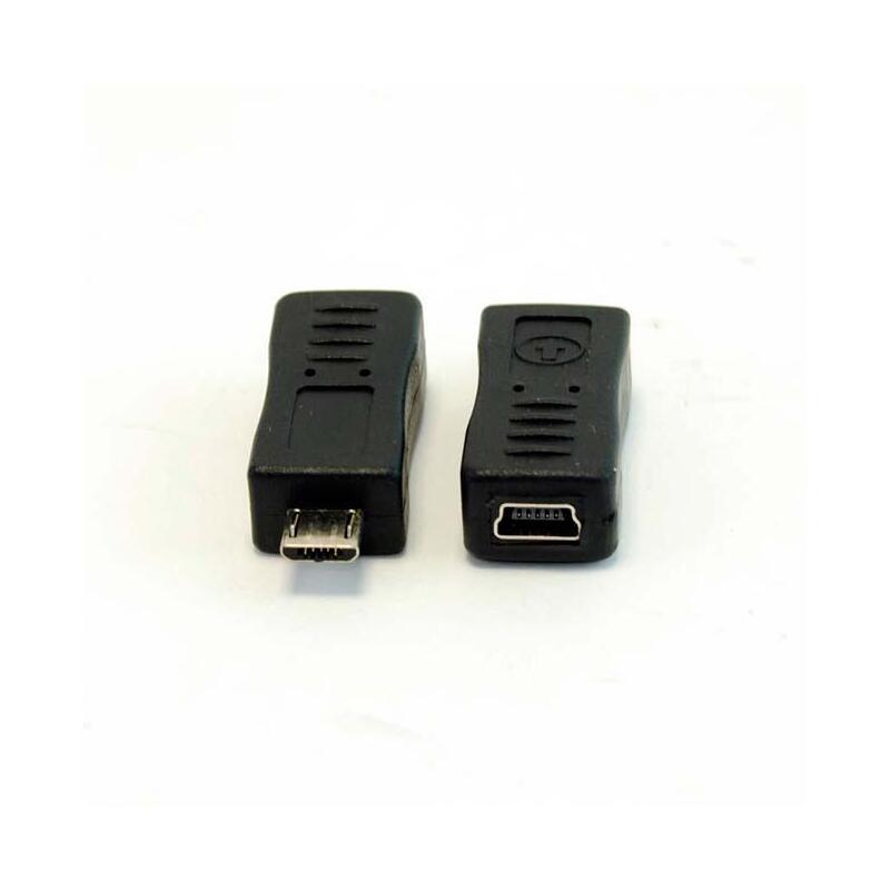 Powergreen Adaptador Micro Usb 5pm/ Mini Usb 5 Ph Negro