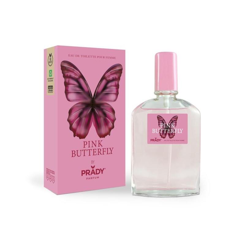 Prady Colonia De Mujer Pink Butterfly - Frasco De 90 Ml - Spray Pulverizador