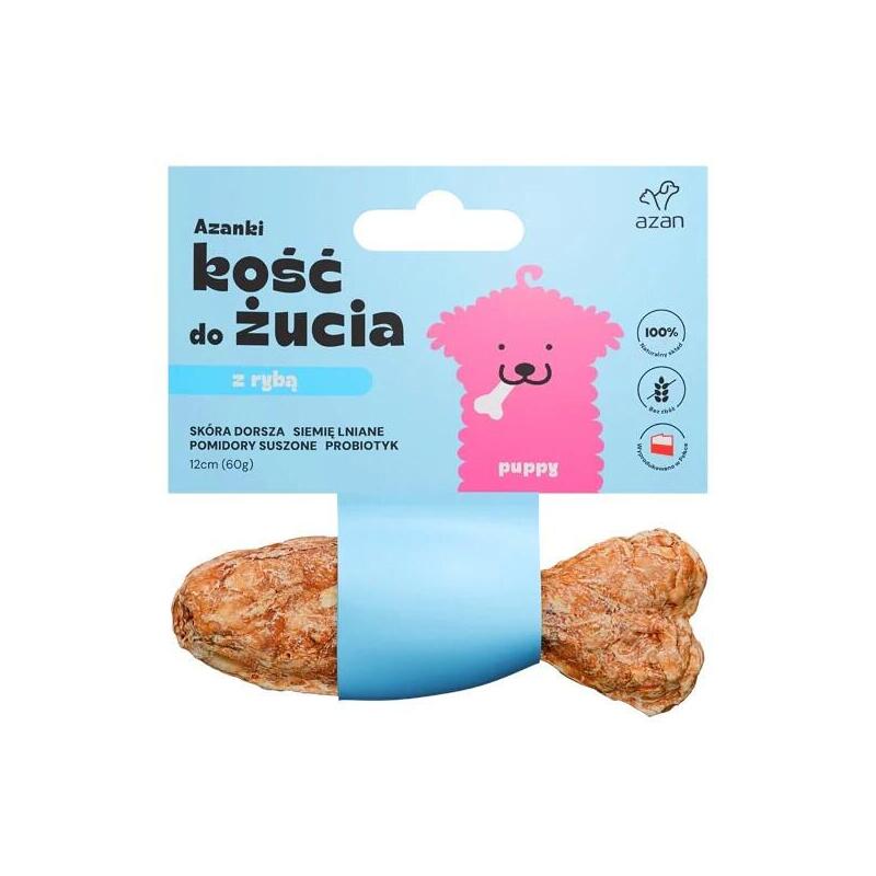 Premio Para Perros Azanki Hueso De Bacalao Con Probiótico Puppy Con Forma De Pez 12 Cm