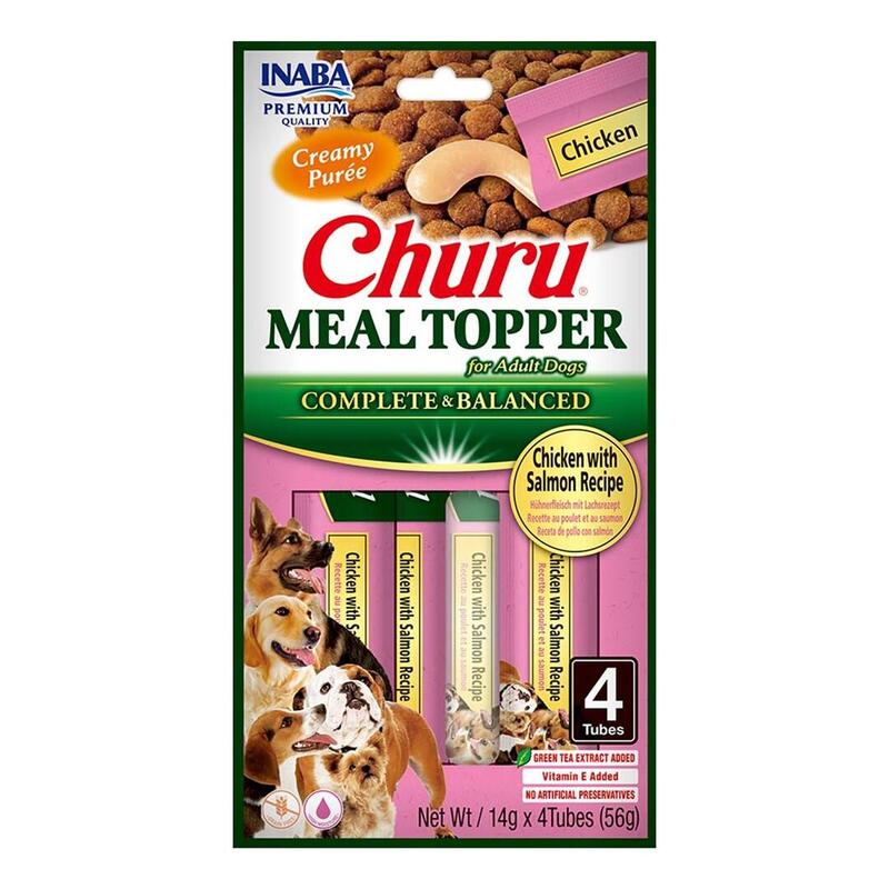 Premio Para Perros Inaba Churu Meal Topper Chicken With Salmon 4 X 14g