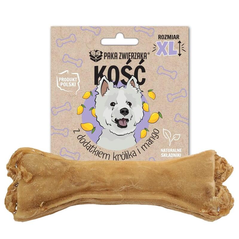 Premio Para Perros Paka Zwierzaka Bone With Rabbit And Mango Xl 17 Cm 115g