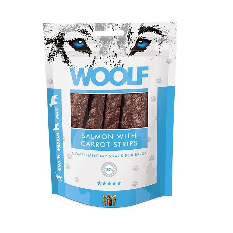 Premio Para Perros Woolf Salmon With Carrot Strips 100g