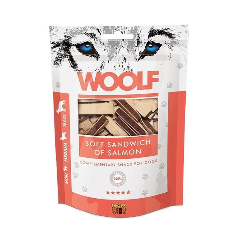 Premio Para Perros Woolf Soft Sandwich Of Salmon 100g