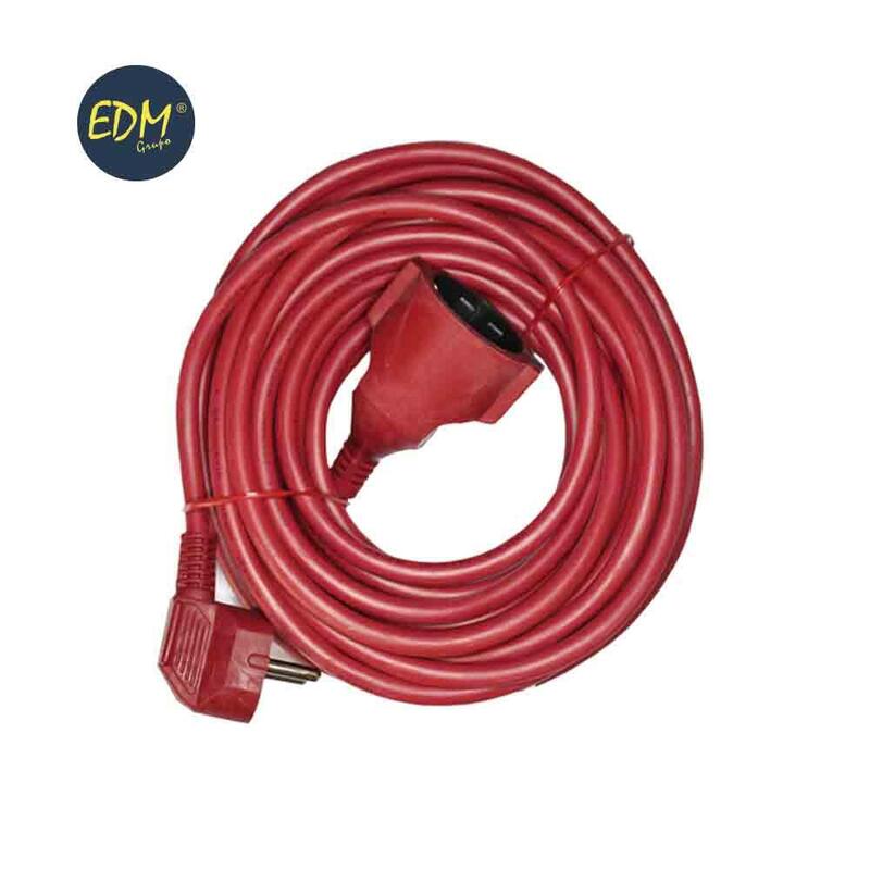 Prolongacion Manguera T/Tl 15m 3x1,5mm Flexible Roja Edm