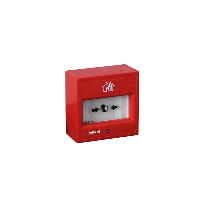 Pulsador De Alarma De Incendio Rearmable Convencional Unipos