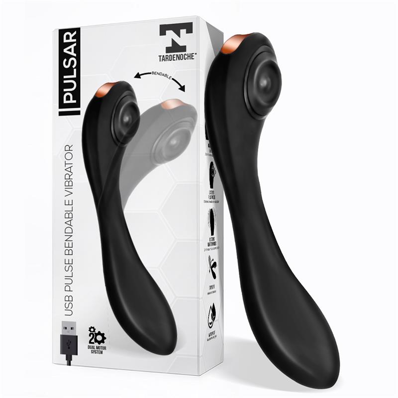 Pulsar Vibrador Con Esqueleto Articulado Silicona Usb