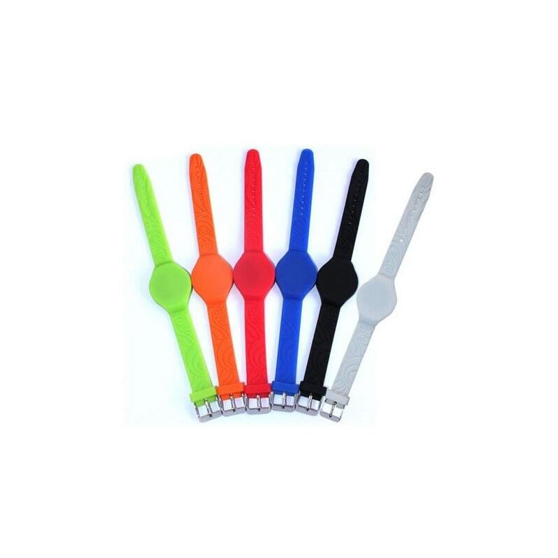 Pulsera De Silicona Ajustable Mifare 13,56 Mhz. Color Surtido