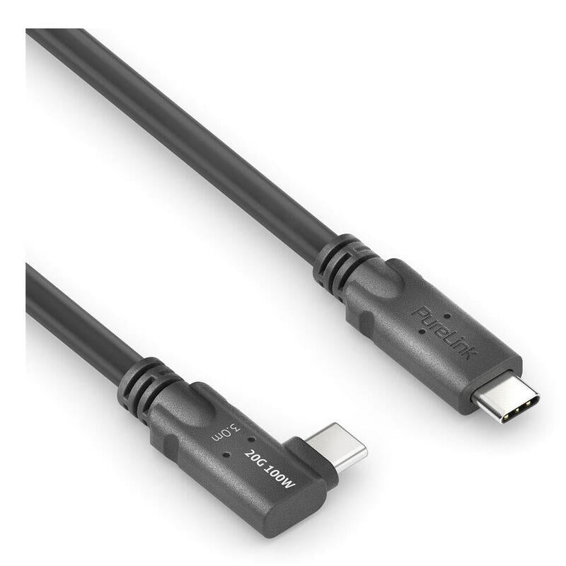 Purelink Microx4 Usb-C Auf 90° Usb-C Cable Usb4 Gen2x2 20gbps, 100w, 3,00 M
