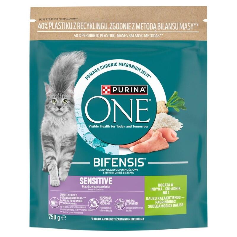 Purina One Sensitive Rico En Pavo Y Arroz 750 G