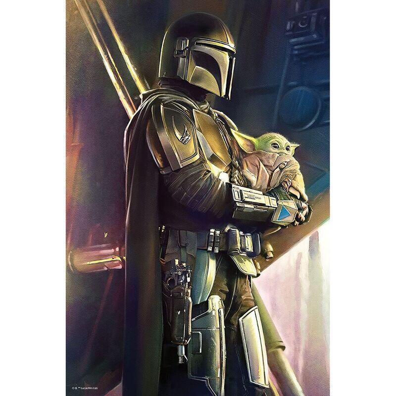 Puzzle Lenticular The Mandalorian Mando Y Grogu 200 Piezas