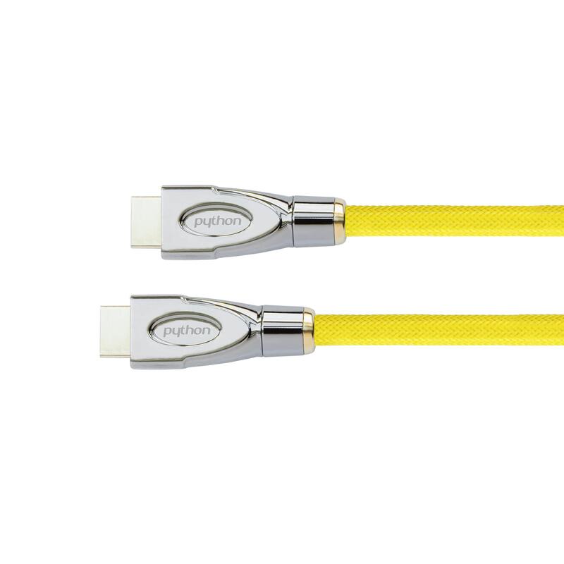 Python Hdmi® 2.0 Cable 4k2k Trenzado Amarillo 0,5m
