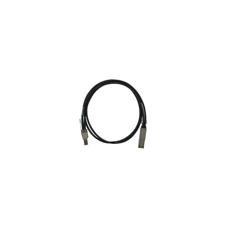 Qnap Cab-Sas05m-8644-8088 1m Negro Cable Serial Attached Scsi (Sas) Qnap Cab-Sas05m-8644-8088, 1 M, Macho/Macho, Negro, Rexp-1220u-Rp, Rexp-1620u-Rp,Sas-12g2e, Es1640dc V2, Ej1600, Negro, Metálico, Sff-8644