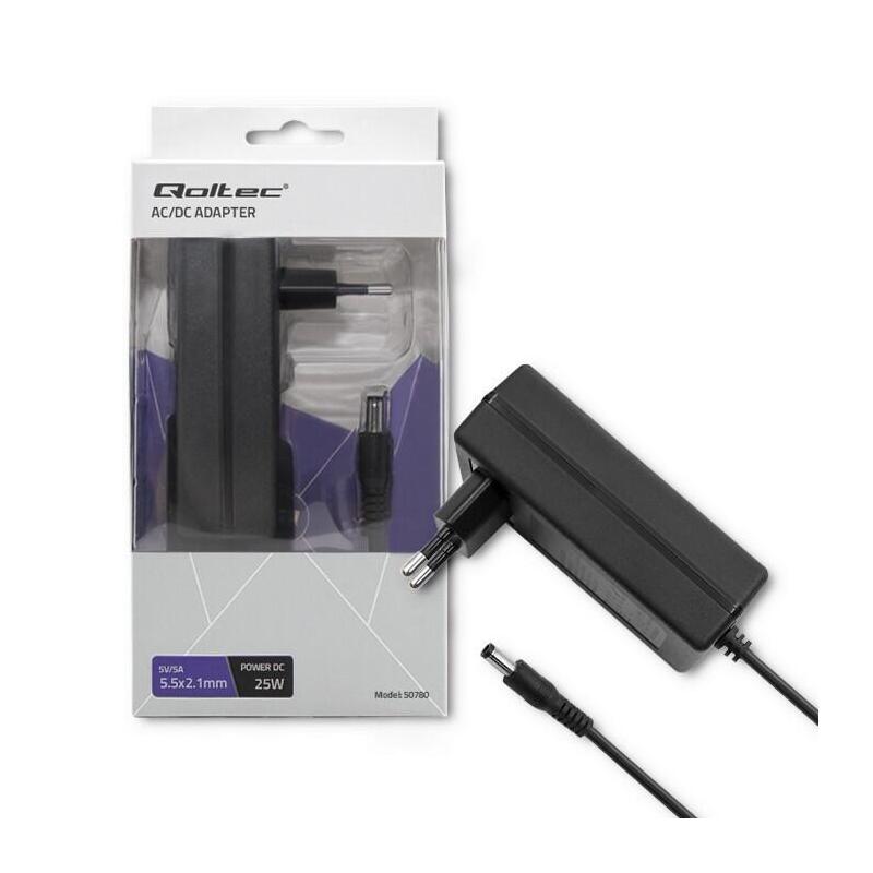 Qoltec Fuente De Alimentación 25w 5v 5a 5,5*2,1