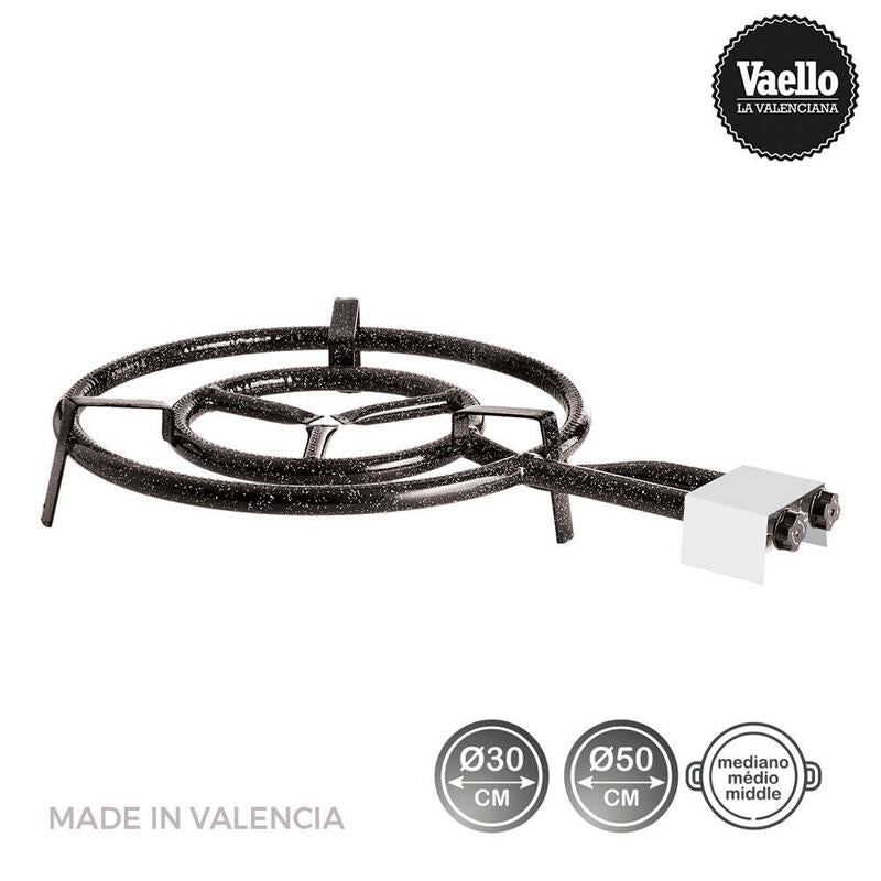Quemador Gas Butano/Propano Ø50cm 2 Fuegos. Vaello