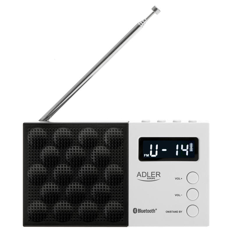 Radio Adler Ad 1908 Digital Pll Am Fm, White Black