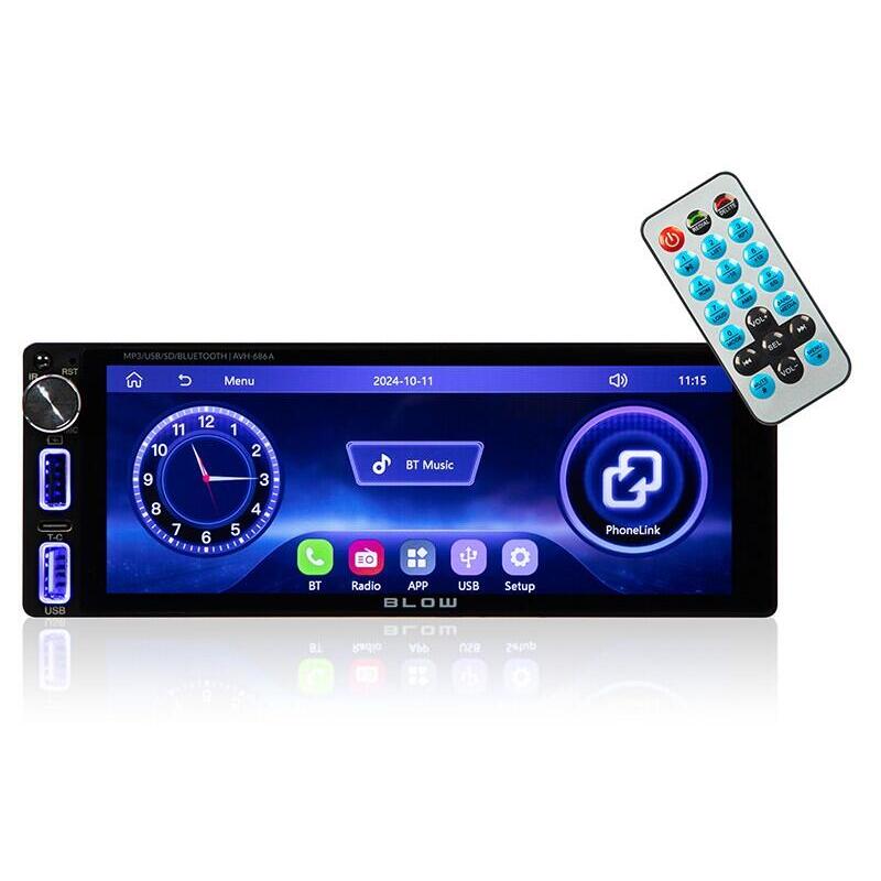 Radio Samochodowe Avh-686a 1din 7 Cali Rds Mp3/Usb/Micro Sd/Bluetooth