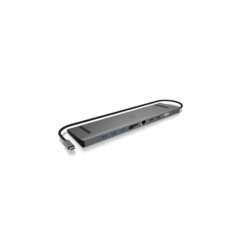 Raidsonic Ib-Dk2106-C Base Para Portátil Y Replicador De Puertos Alámbrico Usb 3.2 Gen 1 (3.1 Gen 1) Type-C Gris