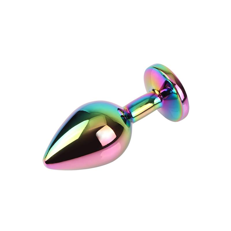 Rainbow Gem Plug Anal Multicolor Con Joya Talla M