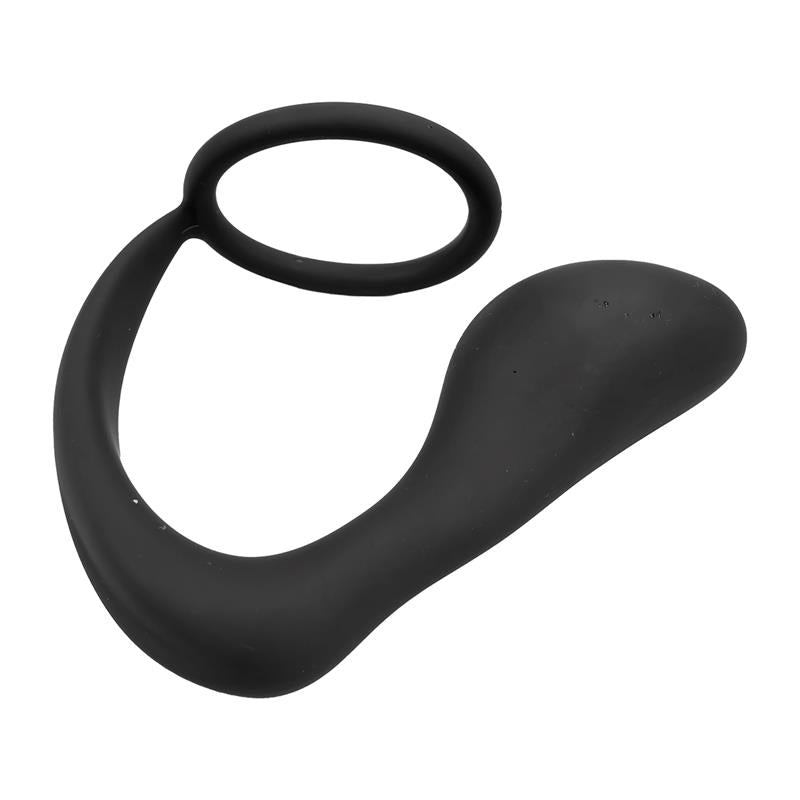 Randal Plug Anal Con Anillo Para El Pene Silicona Negro