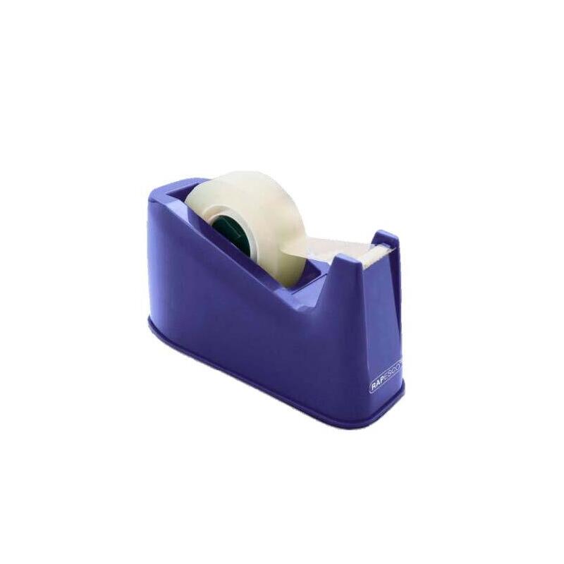 Rapesco Portarollos Para Cinta Adhesiva 19mmx66m - Base De Goma Antideslizante - Cinta No Incluida - Azul