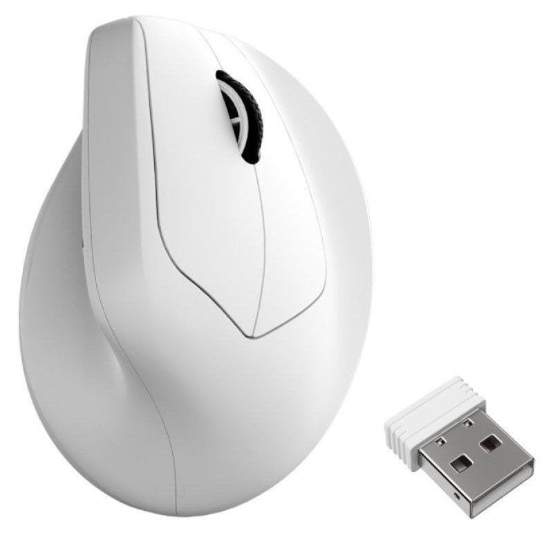 Ratón Keychron M5-A30 Wireless 12000 Dpi Usb-C Blanco Ergonomía Vertical