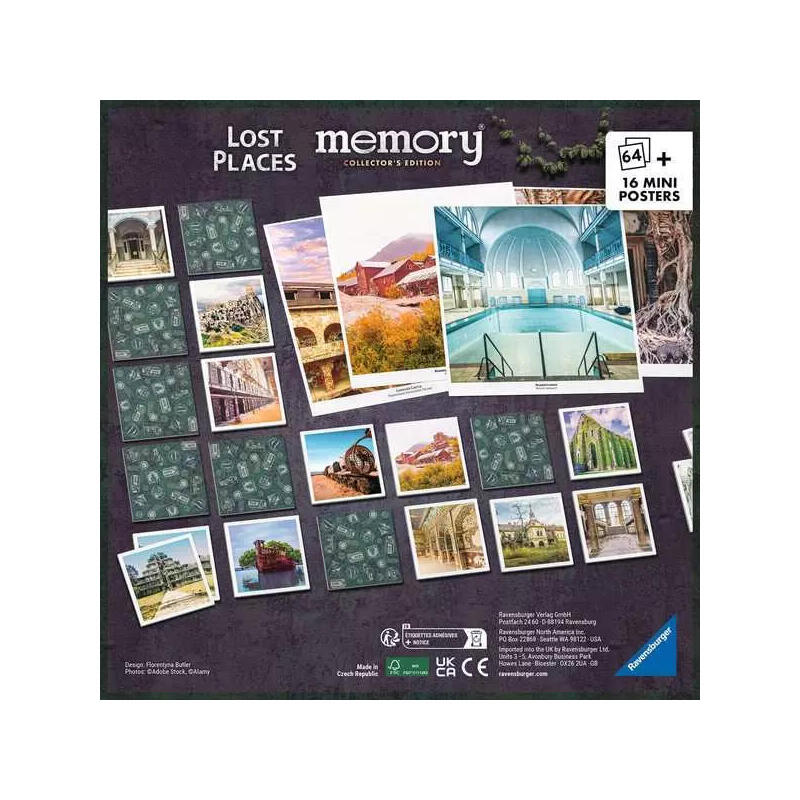 Ravensburger Collector'S Memory Lost Places, Juego De Memoria 23499