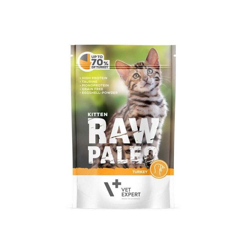 Raw Paleo Kitten Cat Pavo - Comida Húmeda Para Gatitos - 100 G