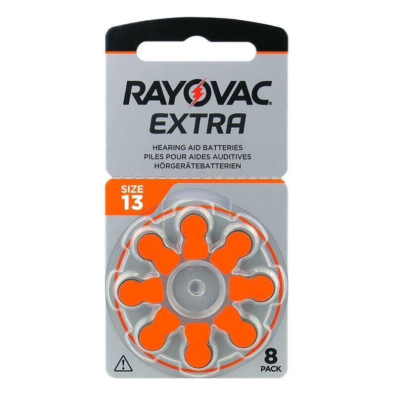 Rayovac Bateria Zinc Air, 13, 1.4v Extra, Retail Blister (8-Pack)