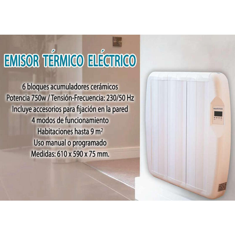 Reacondicionado Emisor Térmico Digital 6 Elementos 750w - Reacondicionado