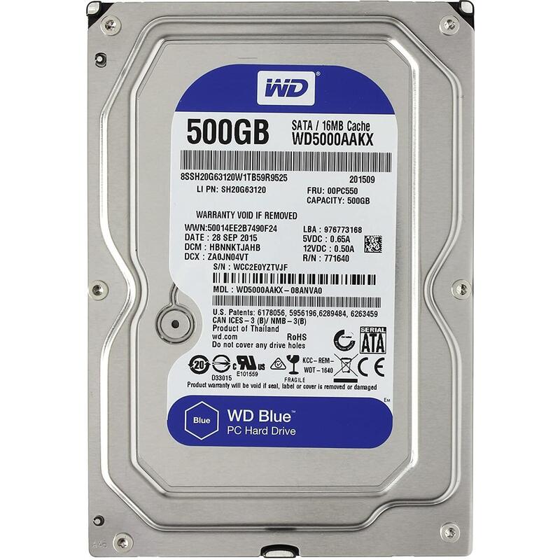 Reacondicionado Hd Wd 500gb Sata Wd5000aakx 6m Garantia
