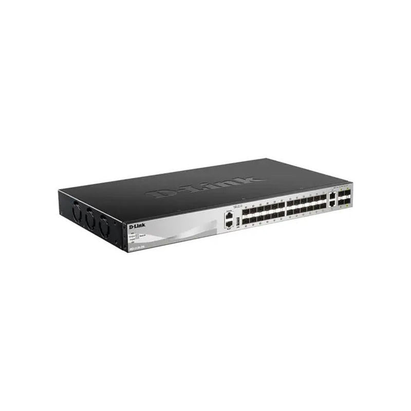 Reacondicionado Switch Gestionable L3 D-Link Stackable Dgs-3130-30ps/E 24p Poe (370w) Giga + 2p 10g + 4p 10g Sfp+ **** Caja Deteriorada****