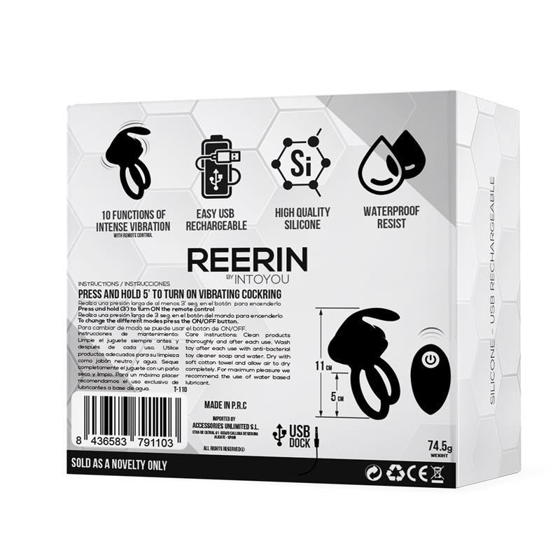 Anillo Vibrador Reerin Usb Dual Control Remoto Usb Silicona