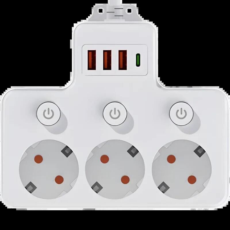 Regleta De Enchufes 6 Tomas Con Interruptores Individuales