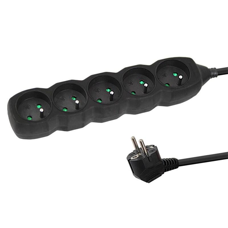 Regleta Esperanza Elk208k 5gn/3m Negro