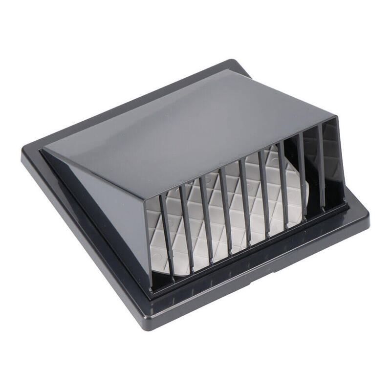 Rejilla Ventilación Con Campana Abs Ø 100mm Gris Antracita
