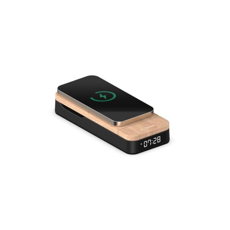 Thomson Reloj Despertador Plegable 3 En 1 - Cargadores Induccion Compatibles Con Android Y Apple - Cargador Usb-C -